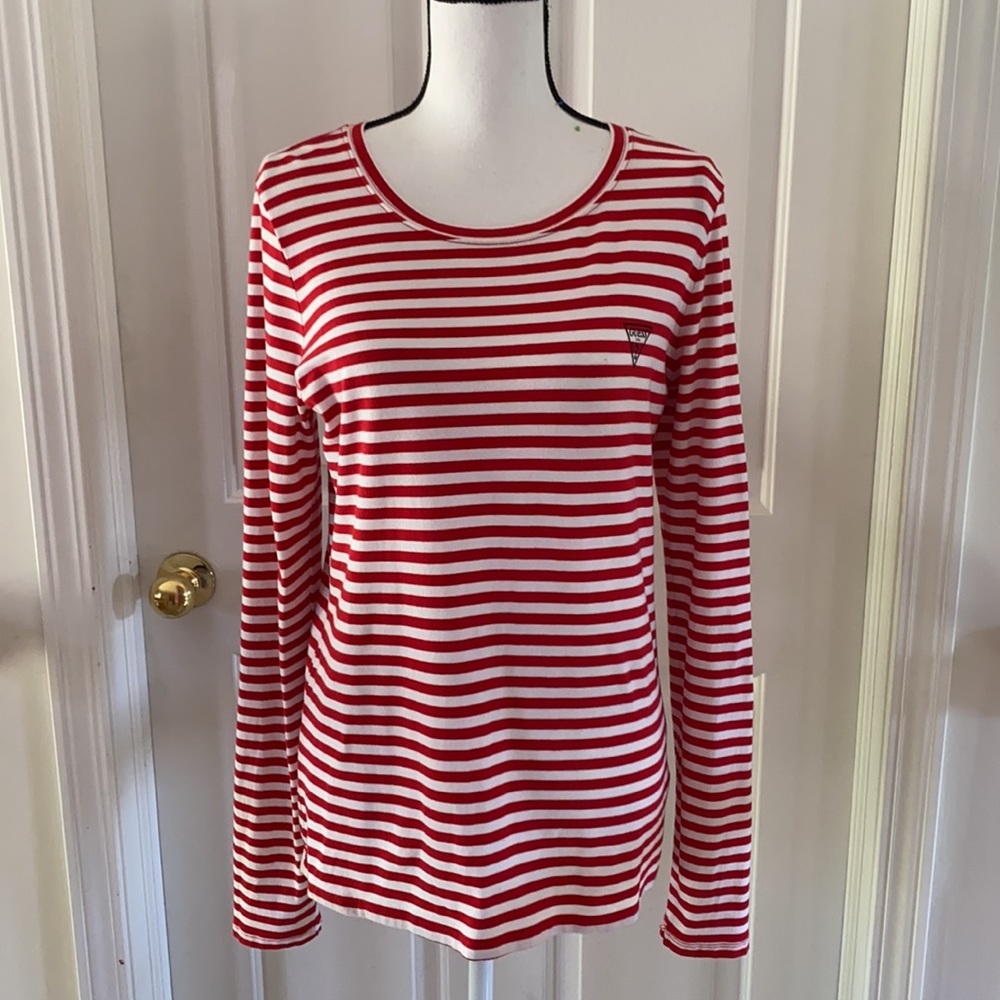 24:08 - GUESS Striped Long Sleeve Top
